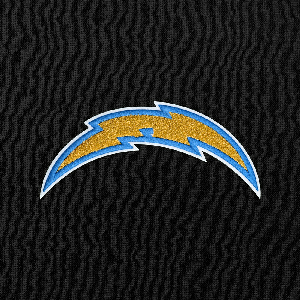 Los Angeles Chargers Antigua Victory Chenille Pullover Hoodie Black - NFL