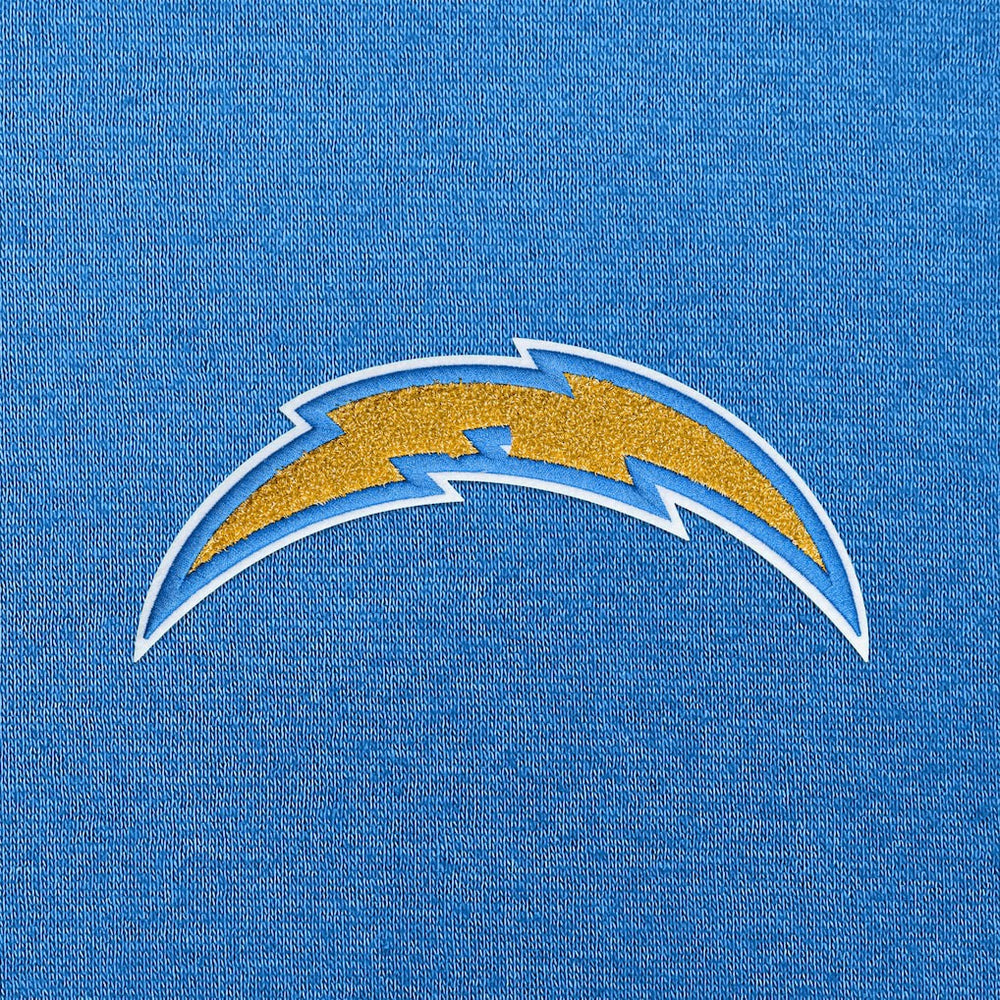 Los Angeles Chargers Antigua Victory Chenille Pullover Hoodie Powder Blue - NFL