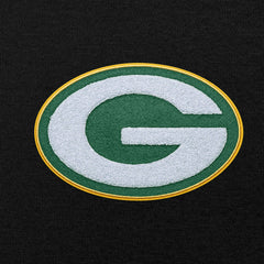 Green Bay Packers Antigua Victory Chenille Pullover Hoodie Black - NFL