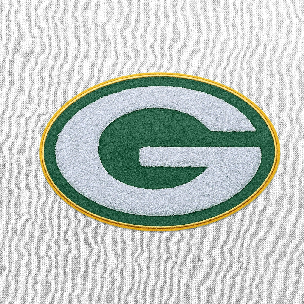 Green Bay Packers Antigua Victory Chenille Pullover Hoodie White - NFL