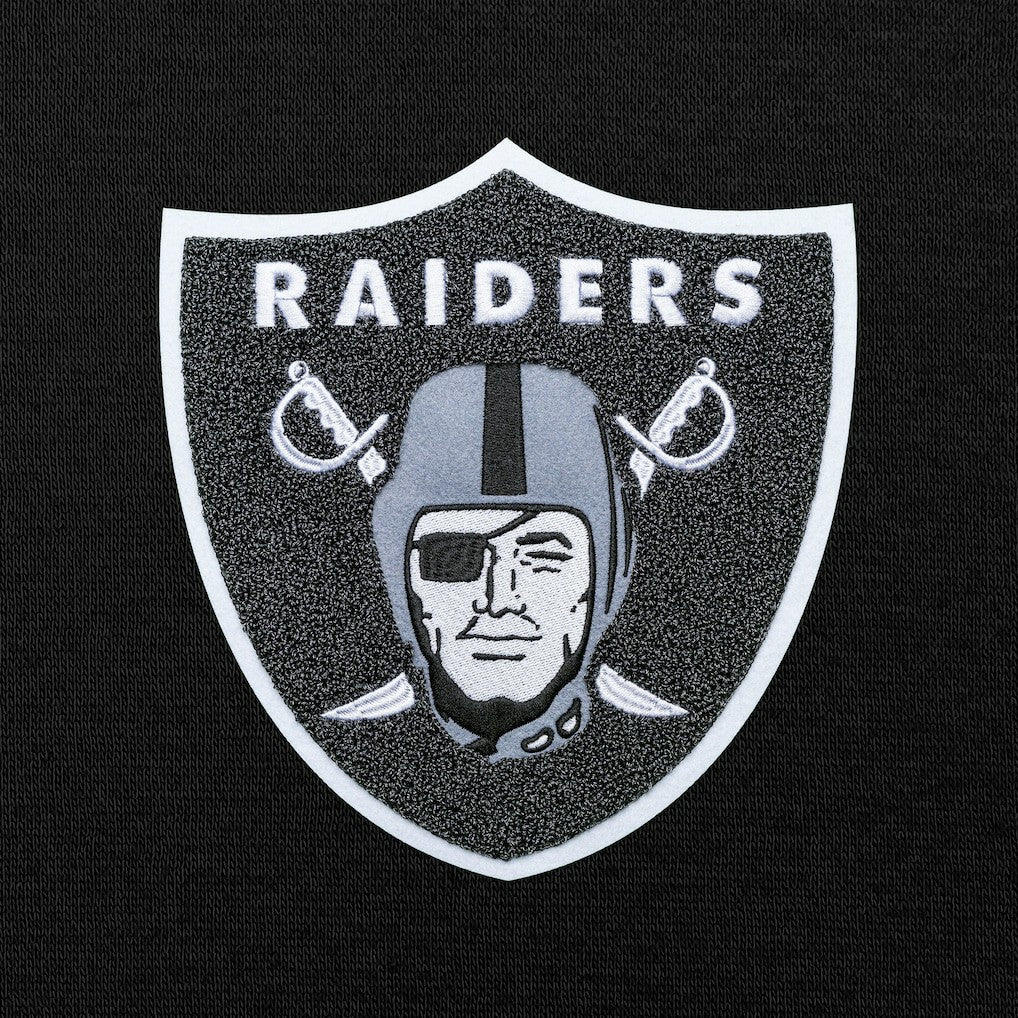 Las Vegas Raiders Antigua Victory Chenille Pullover Hoodie Black - NFL