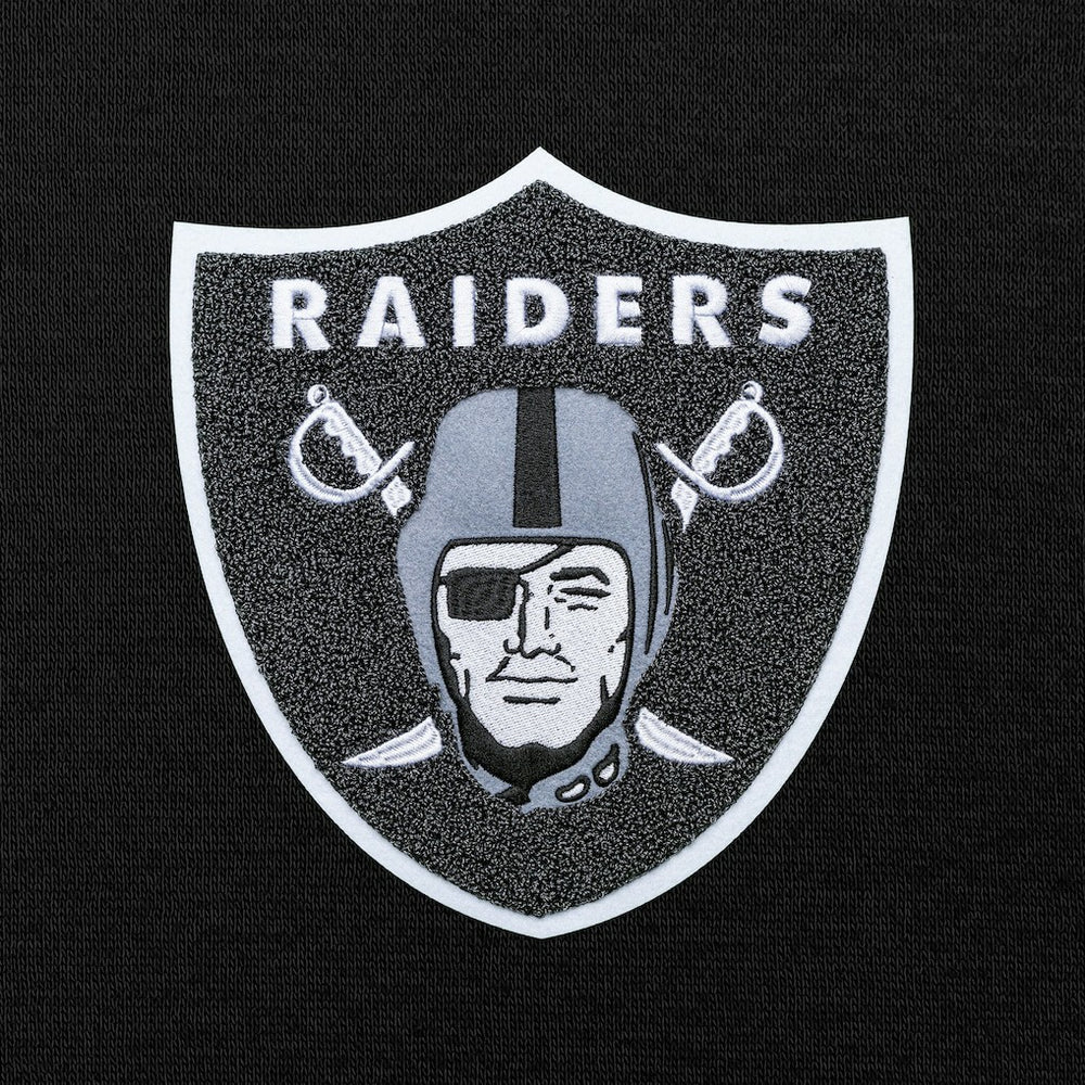 Las Vegas Raiders Antigua Victory Chenille Pullover Hoodie Black - NFL