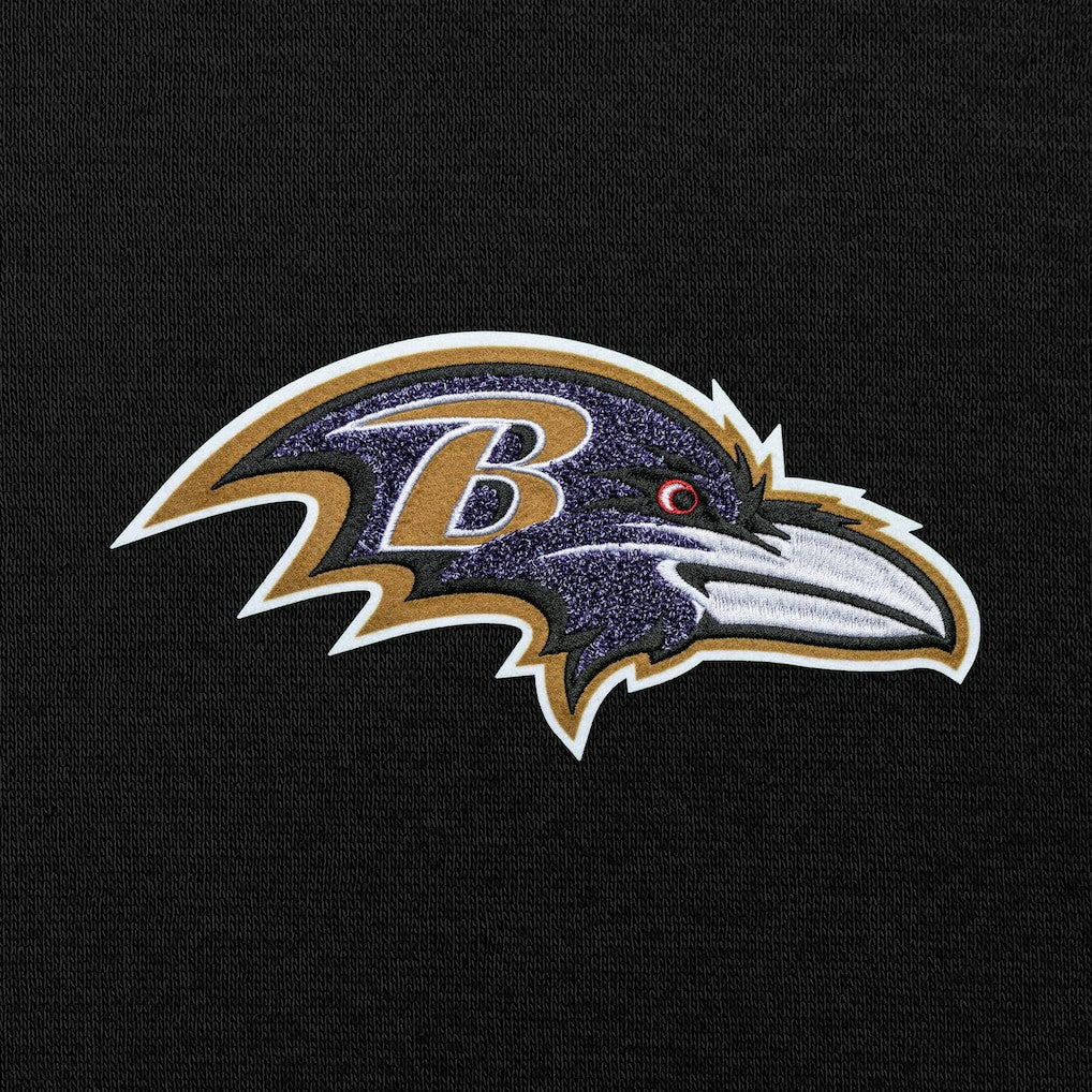 Baltimore Ravens Antigua Victory Chenille Pullover Hoodie Black - NFL