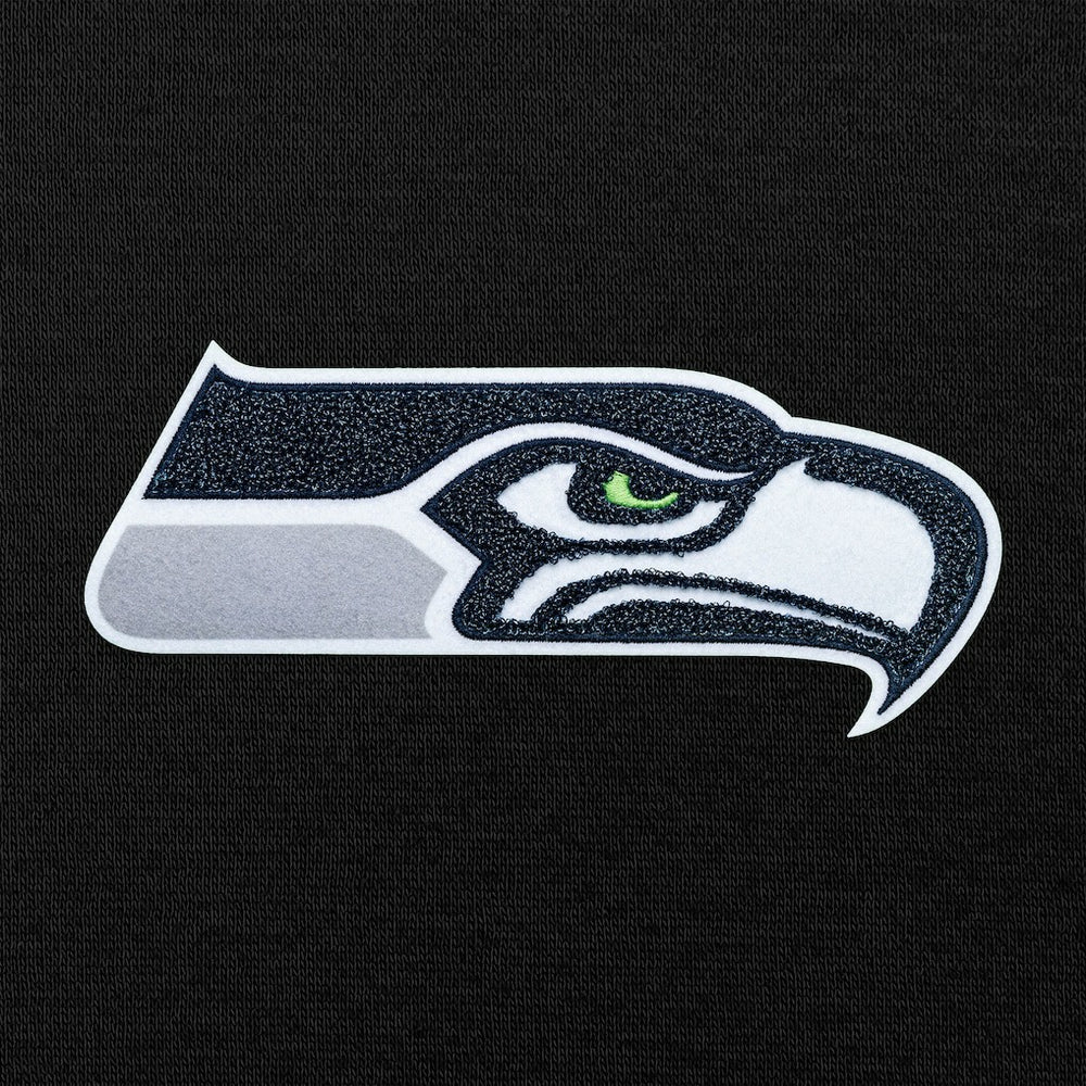 Seattle Seahawks Antigua Victory Chenille Pullover Hoodie Black - NFL