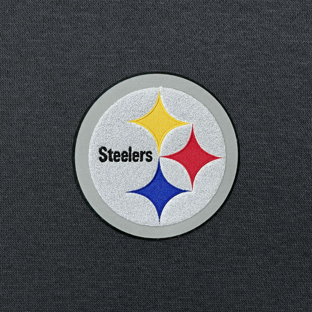 Pittsburgh Steelers Antigua Victory Chenille Pullover Hoodie Charcoal - NFL