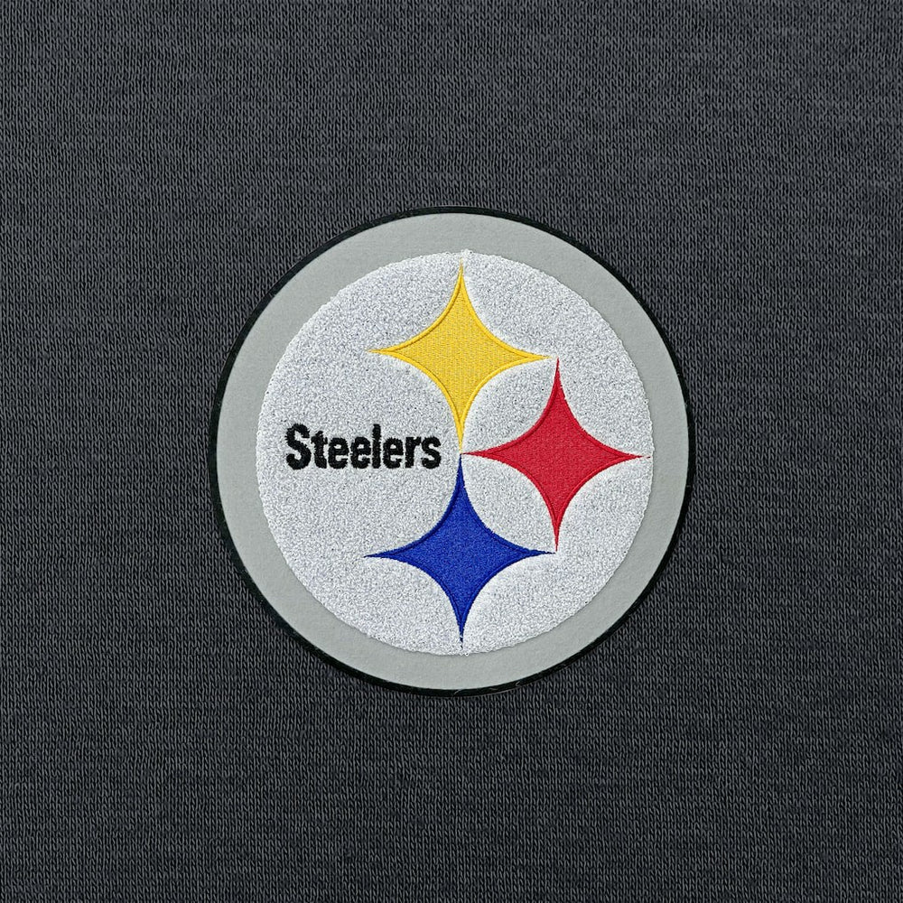 Pittsburgh Steelers Antigua Victory Chenille Pullover Hoodie Charcoal - NFL