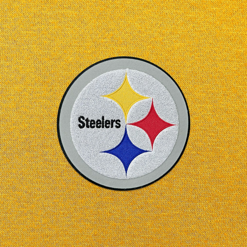 Pittsburgh Steelers Antigua Victory Chenille Pullover Hoodie Gold - NFL
