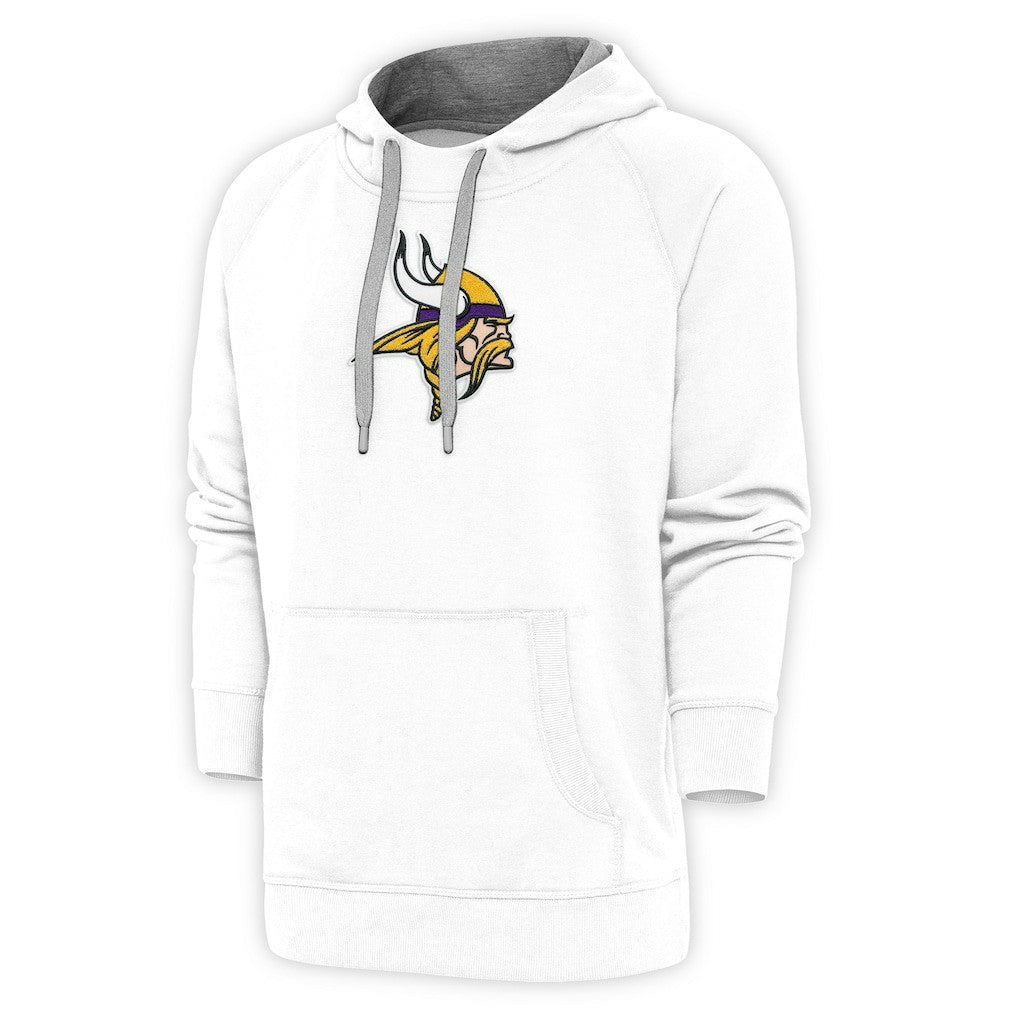 Minnesota Vikings Antigua Victory Chenille Pullover Hoodie White - NFL