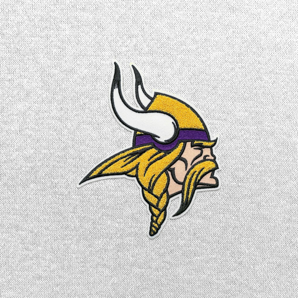 Minnesota Vikings Antigua Victory Chenille Pullover Hoodie White - NFL