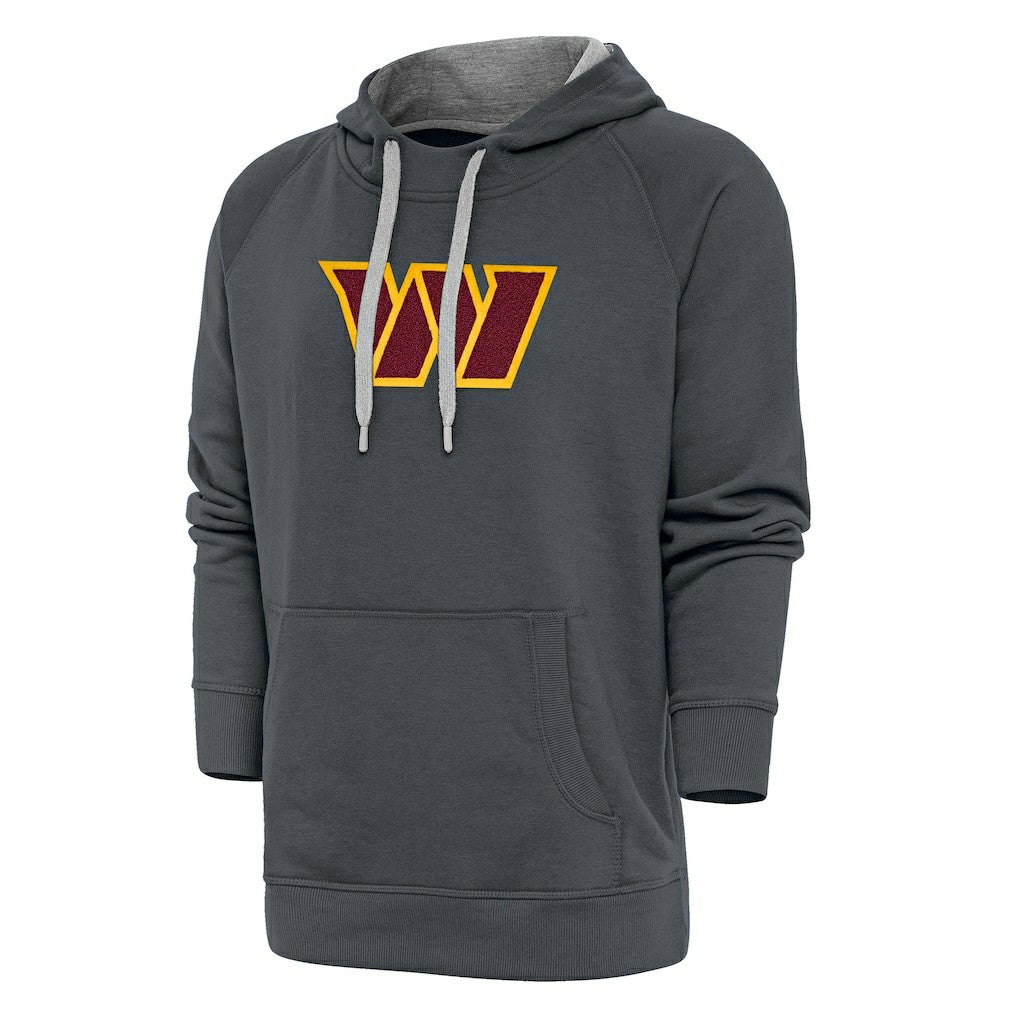 Washington Commanders Antigua Victory Chenille Pullover Hoodie Charcoal - NFL