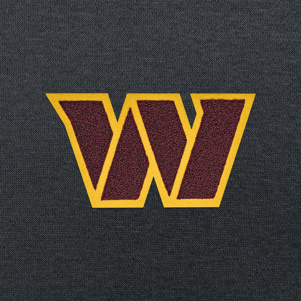 Washington Commanders Antigua Victory Chenille Pullover Hoodie Charcoal - NFL
