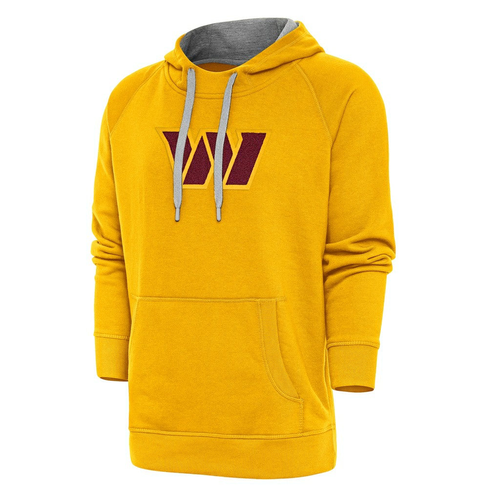 Washington Commanders Antigua Victory Chenille Pullover Hoodie Gold - NFL