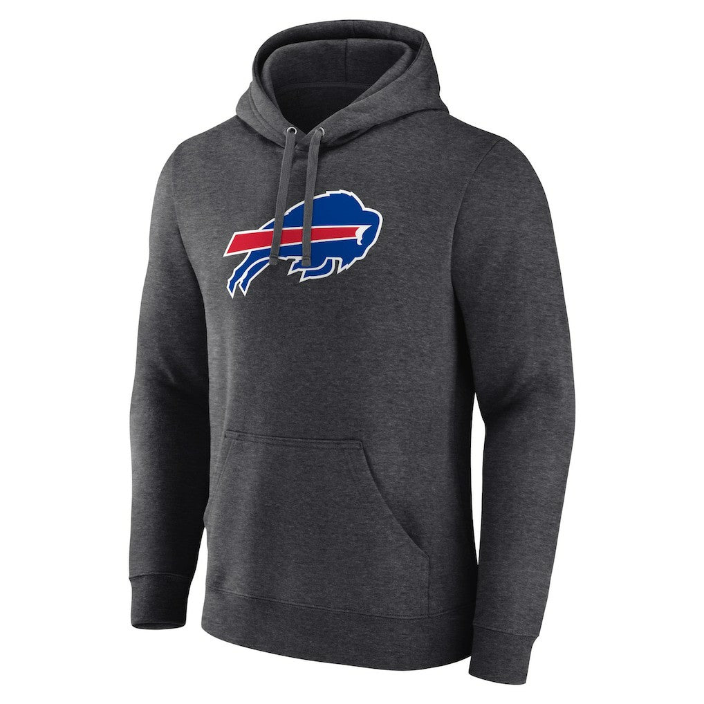 Buffalo Bills Primary Team Logo Fitted Pullover Hoodie Charcoal - NFL