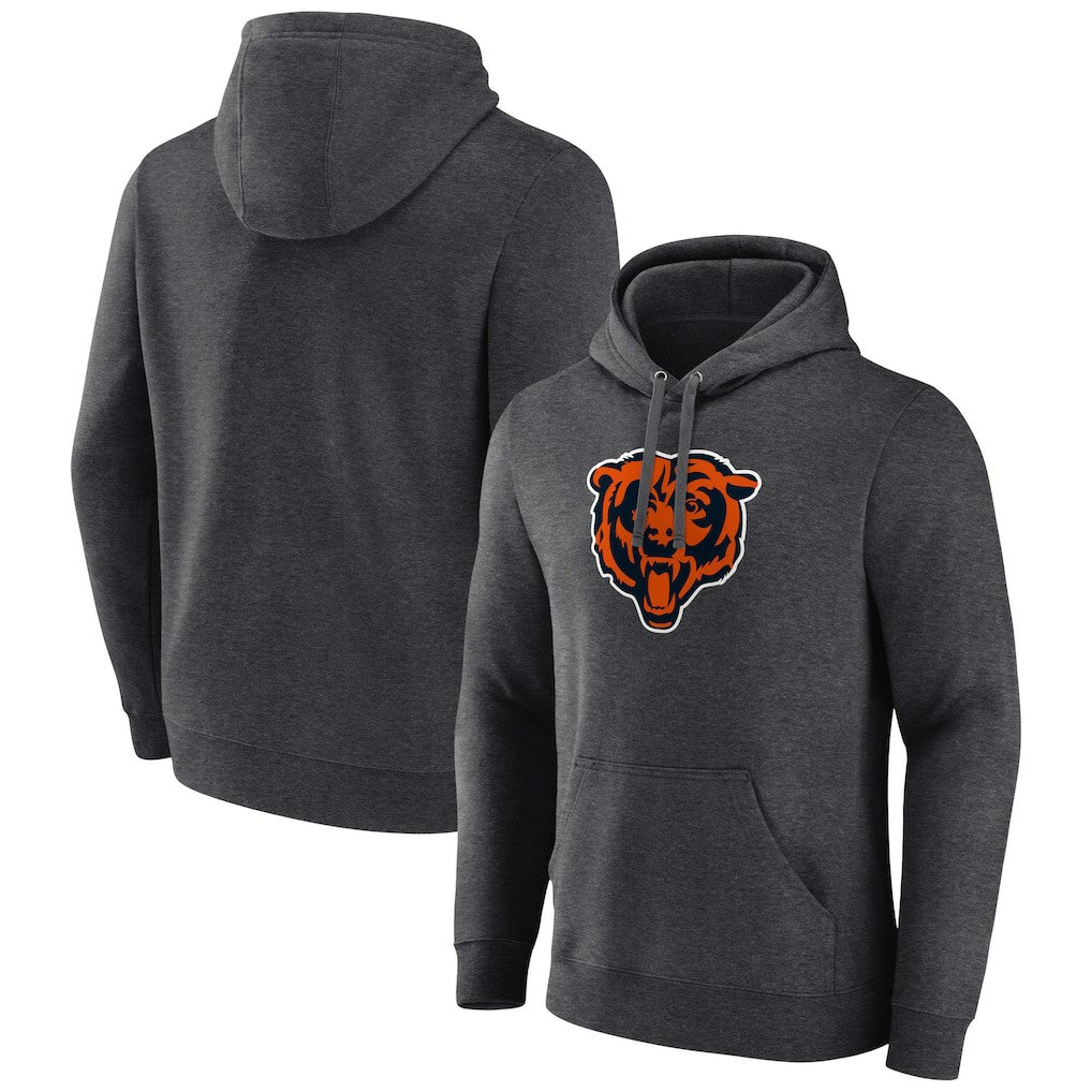 Chicago Bears Primary Team Logo Fitted Pullover Hoodie Charcoal - NFL