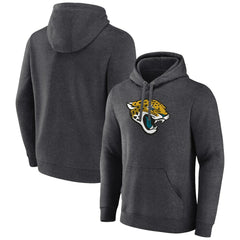 Jacksonville Jaguars Primary Team Logo Fitted Pullover Hoodie Charcoal - NFL