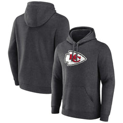 Kansas City Chiefs Primary Team Logo Fitted Pullover Hoodie Charcoal - NFL