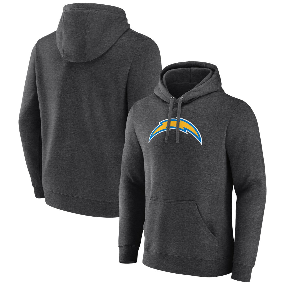 Los Angeles Chargers Primary Team Logo Fitted Pullover Hoodie Charcoal - NFL