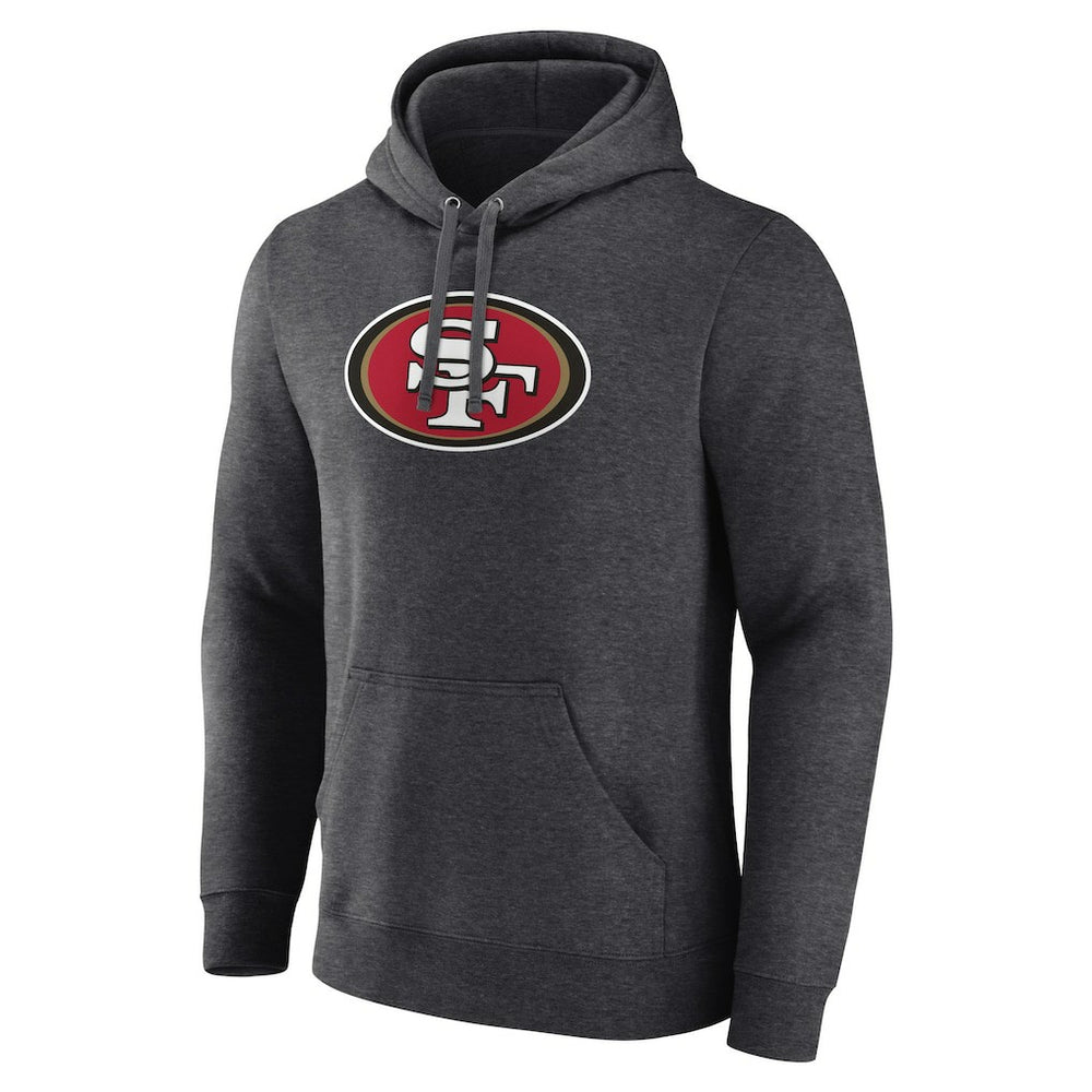 San Francisco 49ers Primary Team Logo Fitted Pullover Hoodie Charcoal - NFL