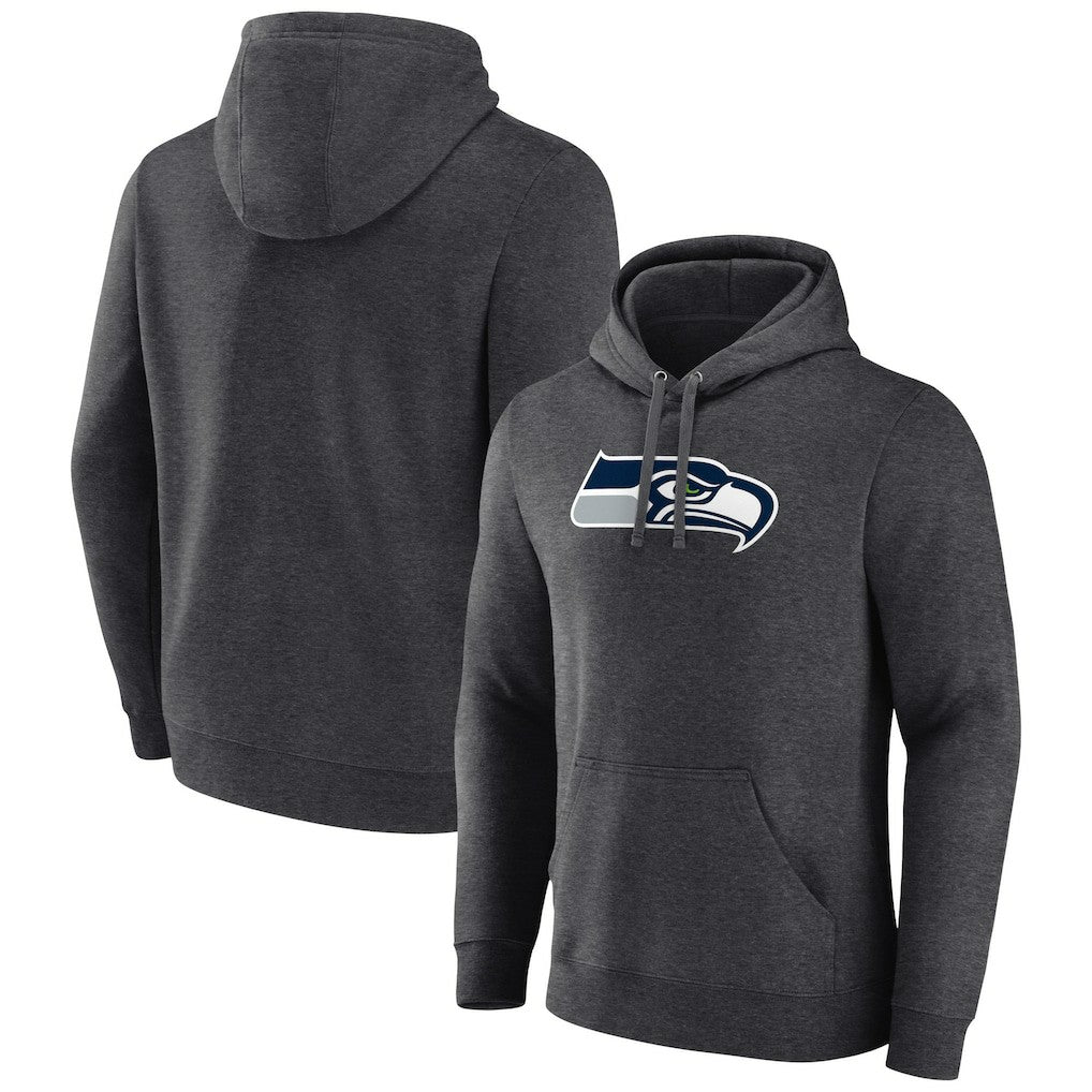 Seattle Seahawks Primary Team Logo Fitted Pullover Hoodie Charcoal - NFL