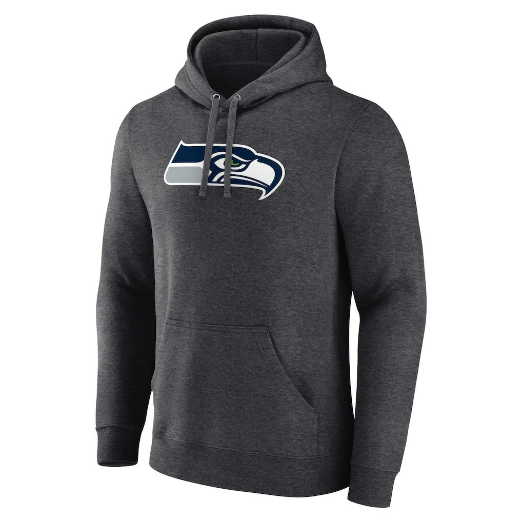 Seattle Seahawks Primary Team Logo Fitted Pullover Hoodie Charcoal - NFL