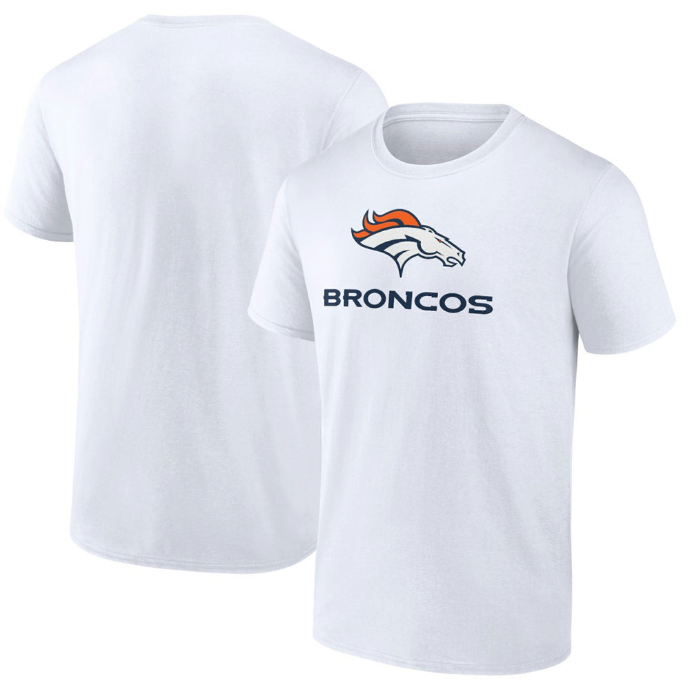 Denver Broncos Logo Team Lockup T-Shirt White - NFL