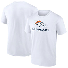 Denver Broncos Logo Team Lockup T-Shirt White - NFL