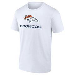 Denver Broncos Logo Team Lockup T-Shirt White - NFL