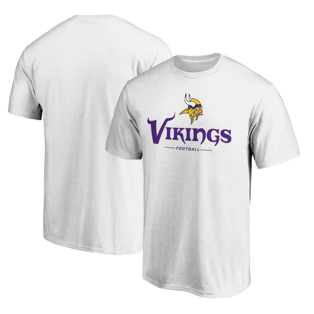 Minnesota Vikings Logo Team Lockup T-Shirt White - NFL