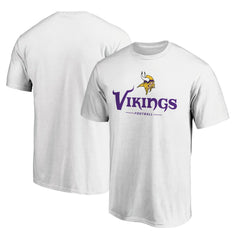 Minnesota Vikings Logo Team Lockup T-Shirt White - NFL
