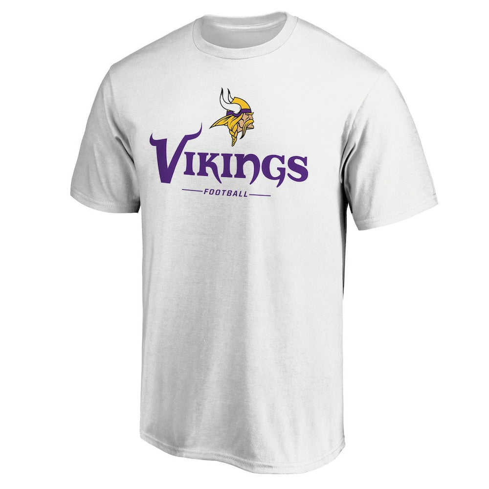 Minnesota Vikings Logo Team Lockup T-Shirt White - NFL