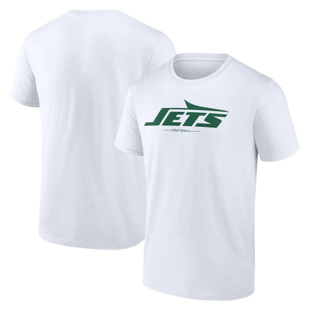 New York Jets Logo Team Lockup T-Shirt White - NFL