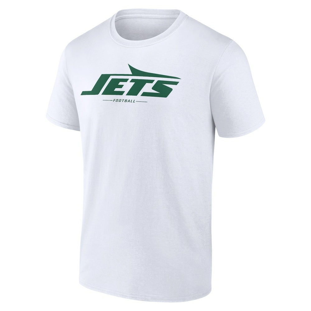 New York Jets Logo Team Lockup T-Shirt White - NFL