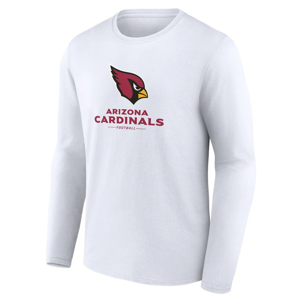 Arizona Cardinals Logo Team Lockup Long Sleeve T-Shirt White - NFL