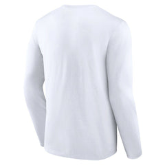 Baltimore Ravens Logo Team Lockup Long Sleeve T-Shirt White - NFL