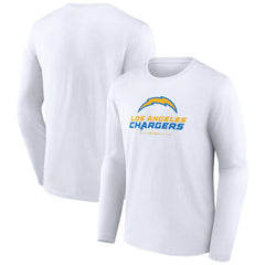 Los Angeles Chargers Logo Team Lockup Long Sleeve T-Shirt White - NFL