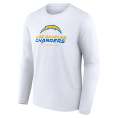 Los Angeles Chargers Logo Team Lockup Long Sleeve T-Shirt White - NFL