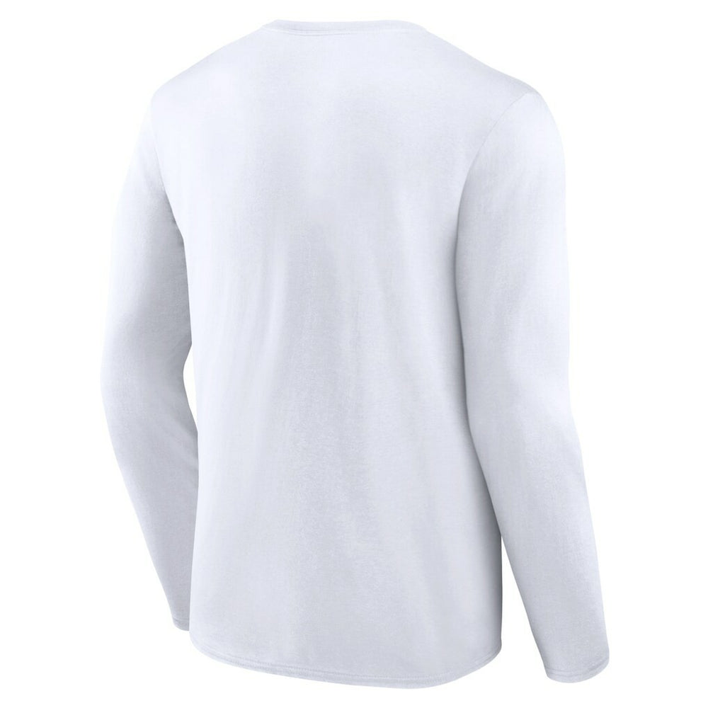 New Orleans Saints Logo Team Lockup Long Sleeve T-Shirt White - NFL