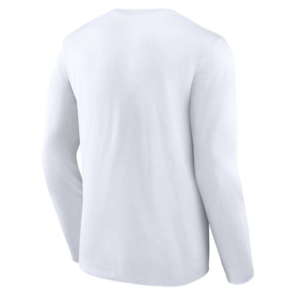 Pittsburgh Steelers Logo Team Lockup Long Sleeve T-Shirt White - NFL