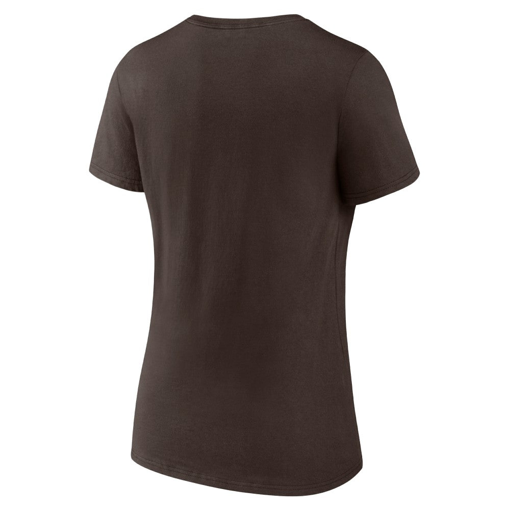 San Diego Padres Women's Heart and Soul V-Neck T-Shirt Lifestyle