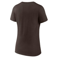 San Diego Padres Women's Heart and Soul V-Neck T-Shirt Lifestyle