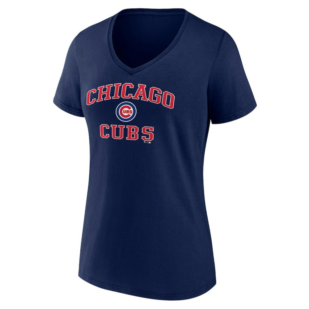 Chicago Cubs Women's Heart and Soul V-Neck T-Shirt Clearance