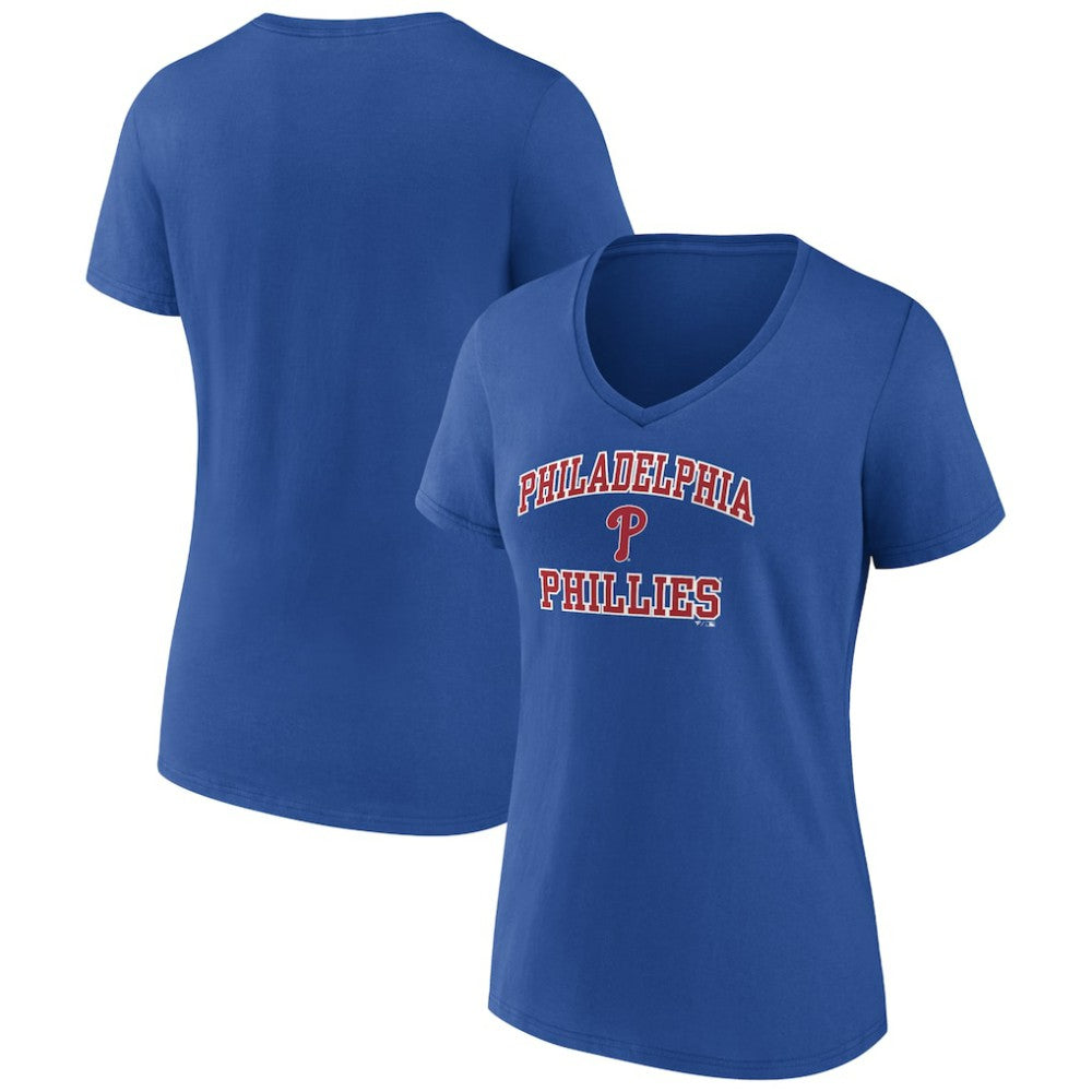 Philadelphia Phillies Women's Heart and Soul V-Neck T-Shirt Clearance