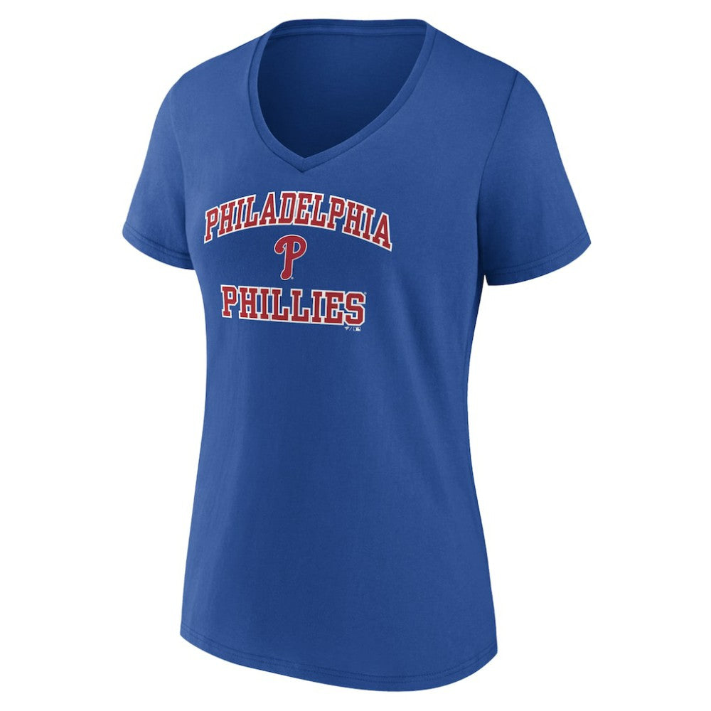 Philadelphia Phillies Women's Heart and Soul V-Neck T-Shirt Clearance