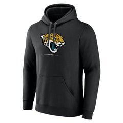 Jacksonville Jaguars Logo Team Lockup Fitted Pullover Hoodie Black - NFL