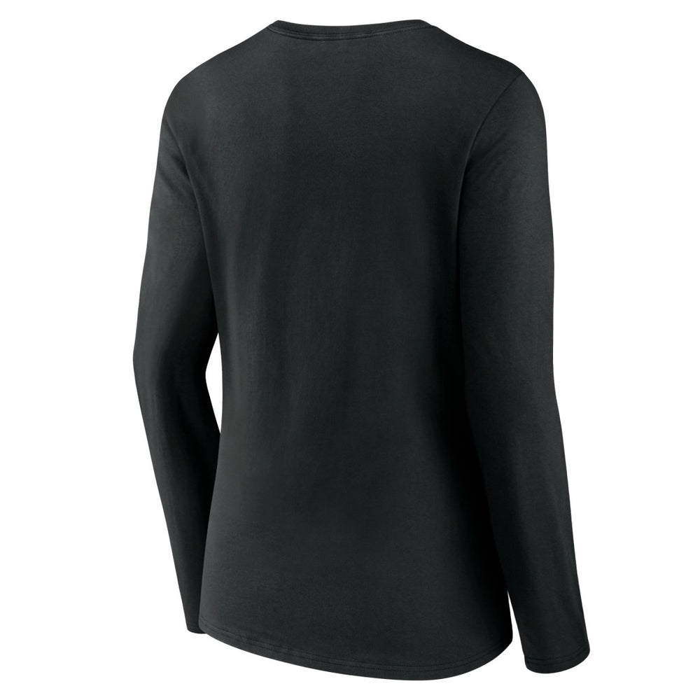 Jacksonville Jaguars Women's Logo Team Lockup Long Sleeve V-Neck T-Shirt Black - NFL