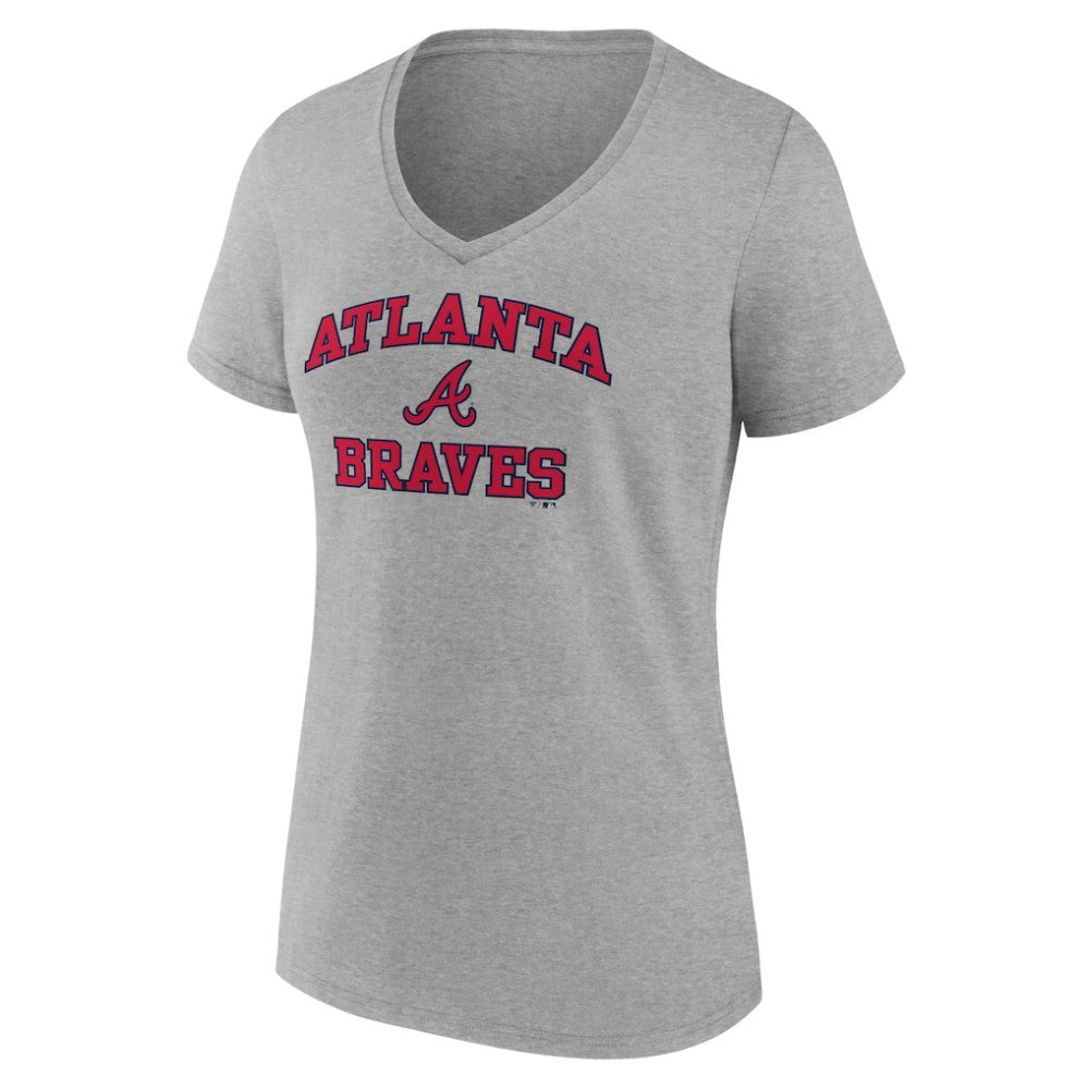 Atlanta Braves Women's Heart and Soul V-Neck T-Shirt for sale