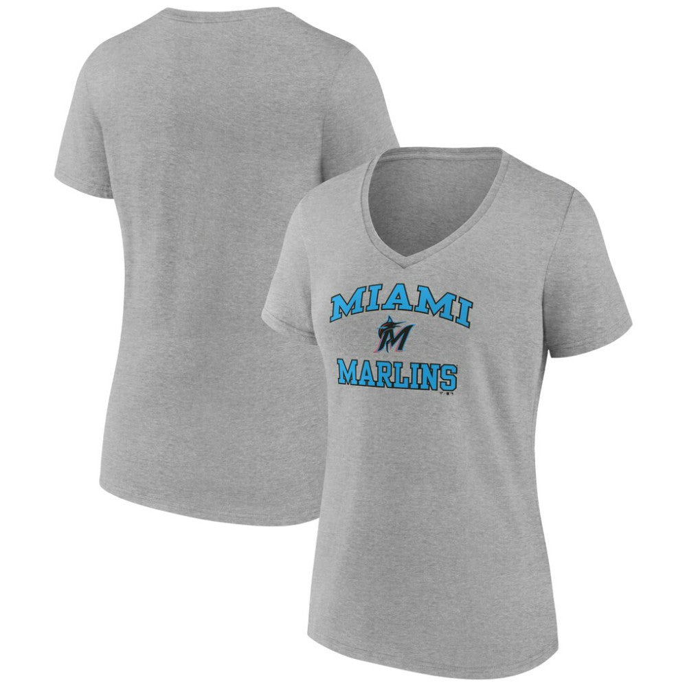 Miami Marlins Women's Heart and Soul V-Neck T-Shirt Online
