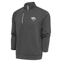 Jacksonville Jaguars Antigua Metallic Logo Generation Quarter-Zip Pullover Top Charcoal - NFL