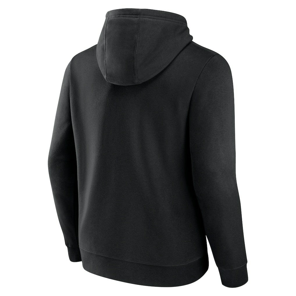 Philadelphia Eagles Logo Team Lockup Fitted Pullover Hoodie Black - NFL