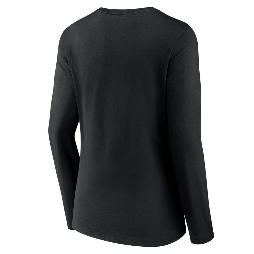 New York Jets Women's Logo Team Lockup Long Sleeve V-Neck T-Shirt Black - NFL